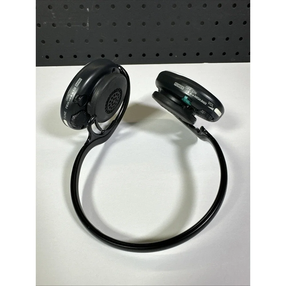 Sony Walkman S2 Sports SRF-H11 FM/AM Radio Headphones w/ Mega Bass Tested Works
